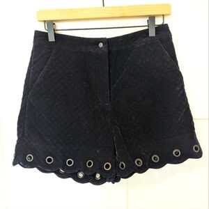 Maje quilted velvet shorts